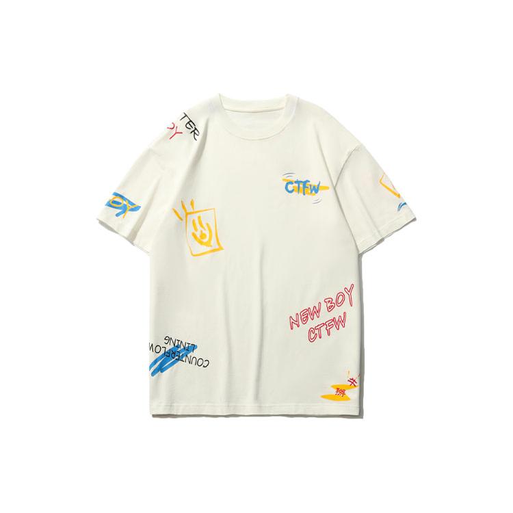Li Ning CF Tracing T Shirt Men's Ivory AHSR679-1