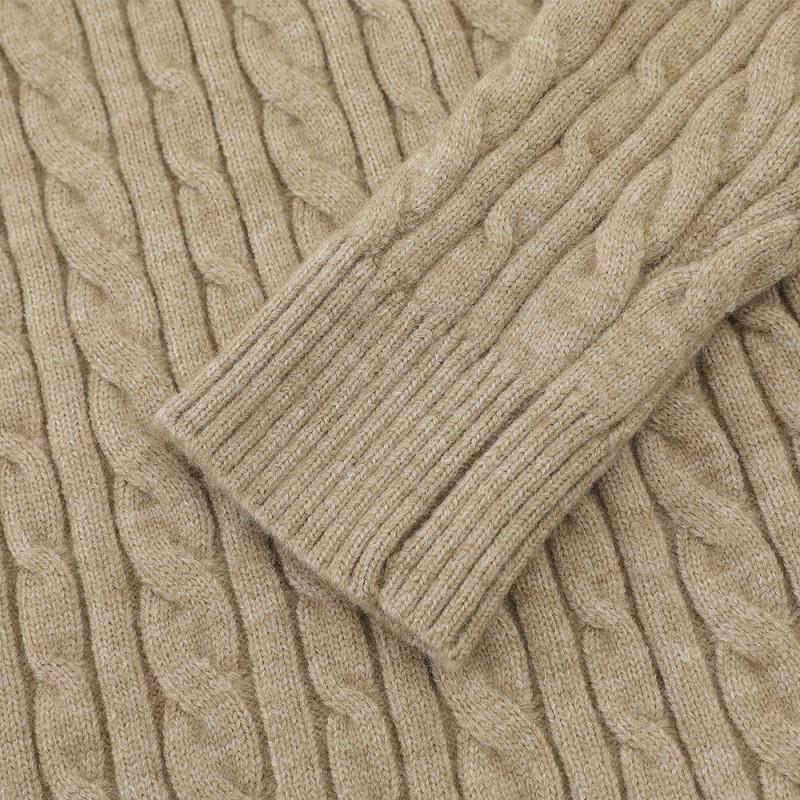 Mens Half-Zip Stand Collar Sweater Loose Fit Streetwear Style Solid Color Twisted Knit Pullover Fall Winter