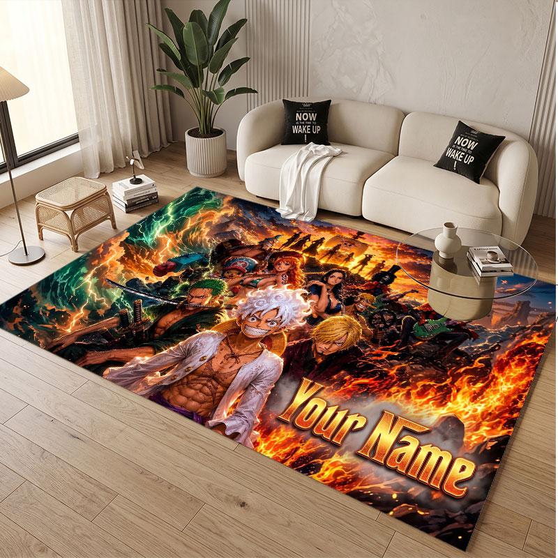 Custom Name Crystal Velvet Rug,One Piece Comfortable Anti Slip Floor Mat For Room Decoration