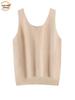 Women's 100% Pure Cashmere Knit Vest - Sleeveless Warm Waistcoat for Autumn/Winter