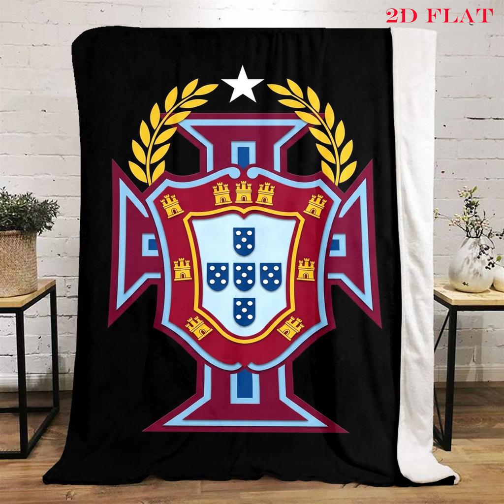 Royal Emblem Design blanket Soft and comfortable Camping trip Air conditioning blanket Office rest blanket Outdoor plush blanket