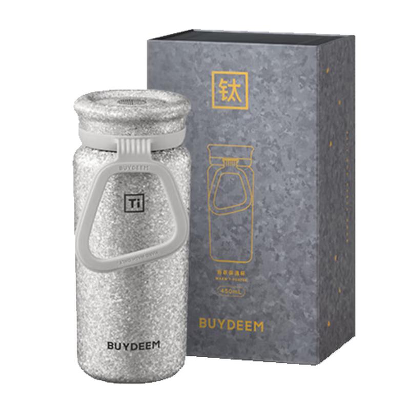 

Buydeem 99.9% Pure Titanium Insulated Tea Bottle