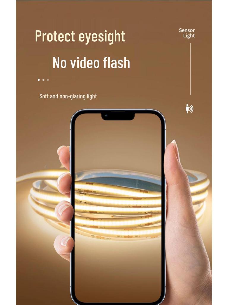 USB Rechargeable Motion Sensor LED Strip Light: Ultra-thin, Self-Adhesive, Wireless Night Lighting