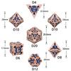 7 Polyhedral Dice, Zinc Alloy Metal, Dungeons and Dragons, DND, TRPG, MTG, Tabletop Games, D20, D12, D10, D8, D6, D4 (Dark Blue Metal)