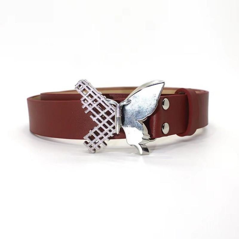 

Versatile Butterfly Metal Clip Womens Belt Fashion Staple For Every Season And Wardrobe Dark Camel
