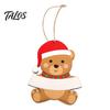 Reusable Festive Tree Accessories Christmas Wooden Ornament, Cute Bear Gingerbread Gnome Cat Dog Family Keepsake Gift Ideas Hanging Decorations