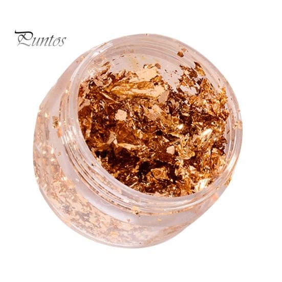 1 Box Nail Art Sequins Decoration Golden/Silver Color Irregular Tin Foil Flake DIY Manicure UV Gel Polish 3D Glitter Nail Decoration Accessories for