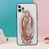 Guadalupe San Judas Wood Phone Case For iPhone 16 15 13 12 11 14 Pro Max 12 13 Mini XR 15 16 Plus 16e Cover Coque