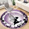 1pc Fairy Garden Office Round Area Rug, Indoor Mat Suitable ForOffice, Under Office Chairs Bedroom Living Room Home Decor, Room Deco,  T145