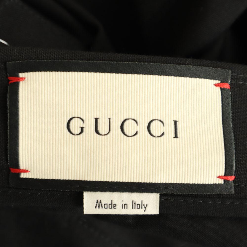 GUCCI Made in Italy 100% wool Slacks pants 44 black Men's Used