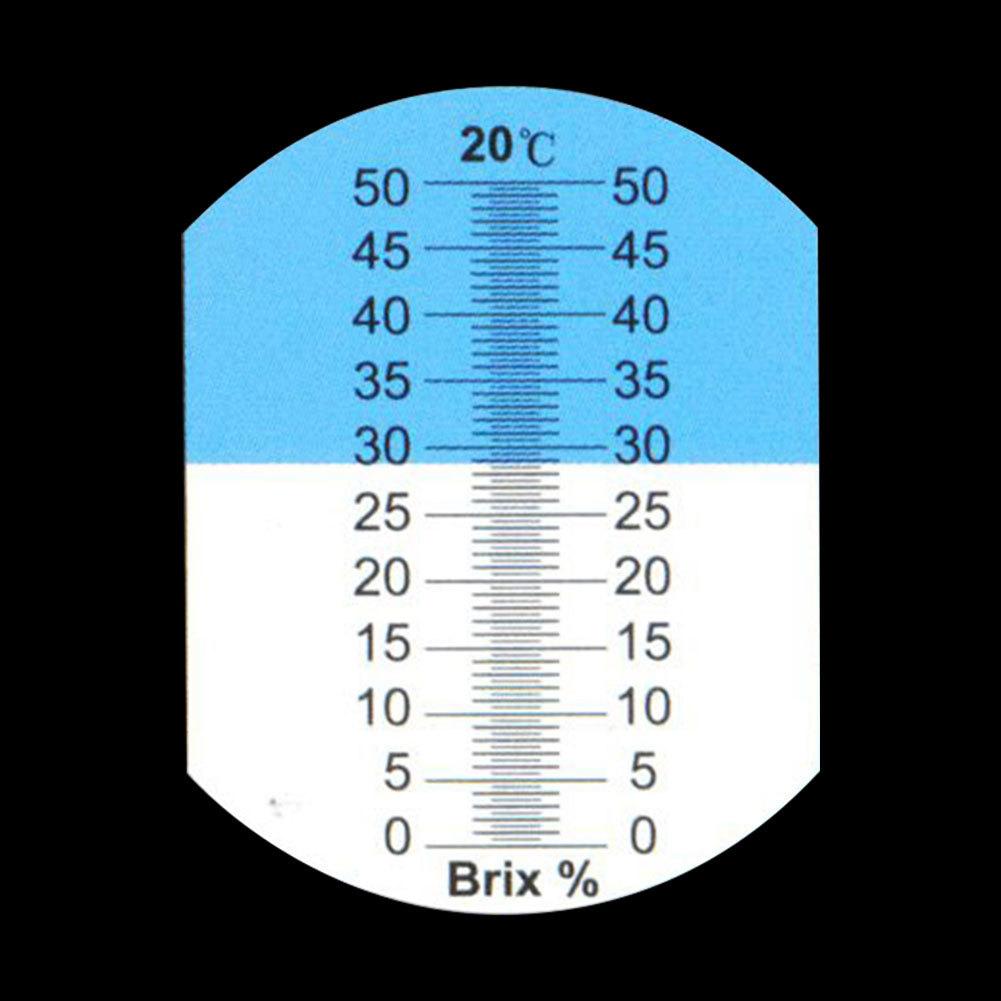 Handheld Refractometer Sugar Concentration Meter Densitometer 0?50% Sugar Tester Meter