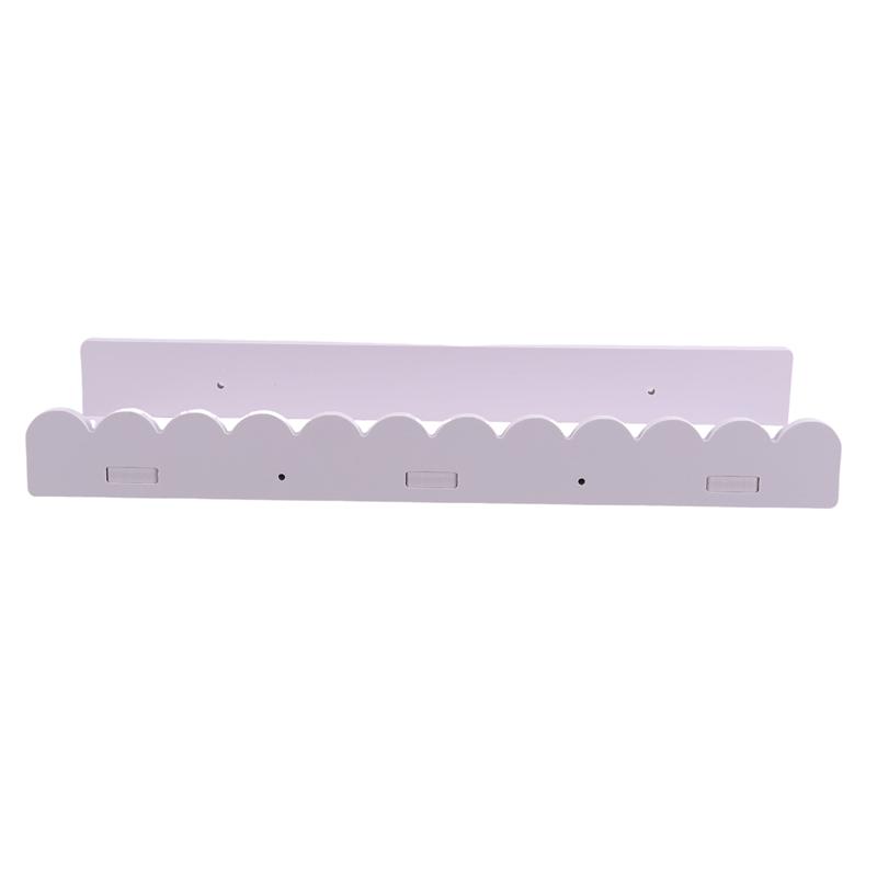 Goede-Gekartelde Planken 4 STUKS, 15,6 Inch Witte Zwevende Kinderkamer Boekenplank-Kinder Wanddecoratie