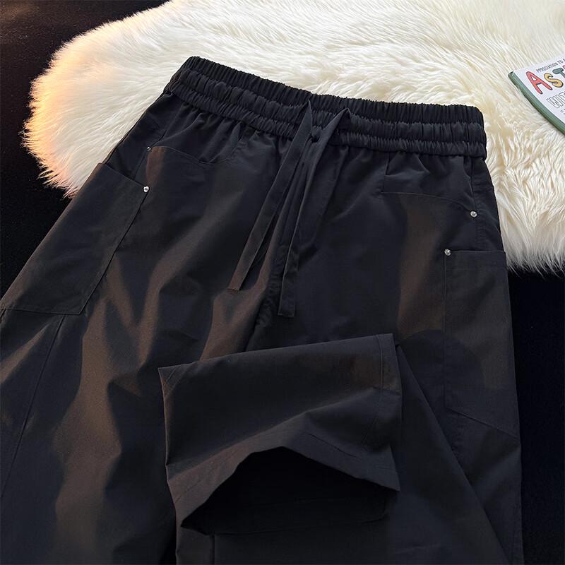 Men's Summer American Retro Loose Straight Leg Casual Pants