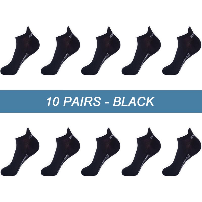 10 Pairs High Quality Men Socks Breathable Cotton Sports Boat Sock Mesh Casual Athletic Summer Thin Cut Short Sokken Size 38-45