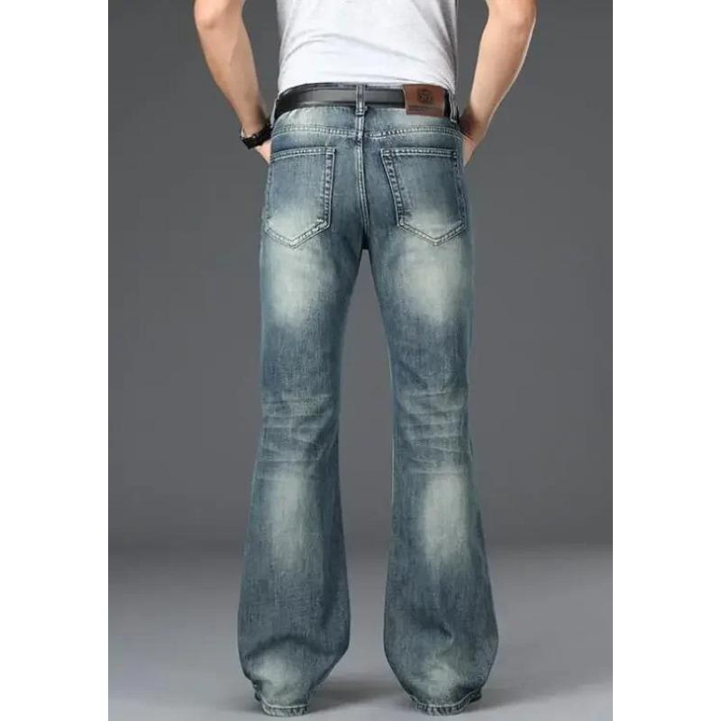 Men's Flared Pants Classic Flared Jeans Loose Leg Jean Boot Cut Trouser