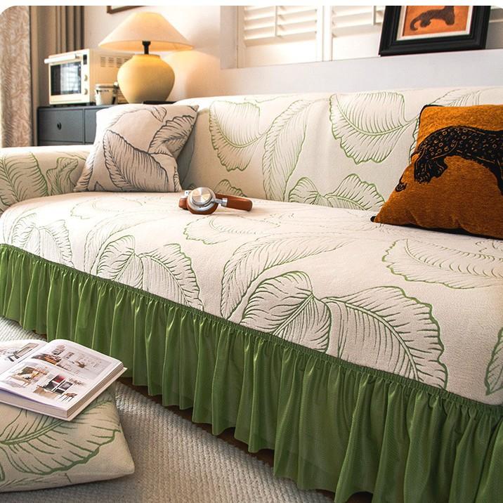 Jacquard Velvet Sofa Cover All Season Universal All In One Lazy Sofa Anti Cat Scratch Full Cover Scratch Resistant and Wear Resistant