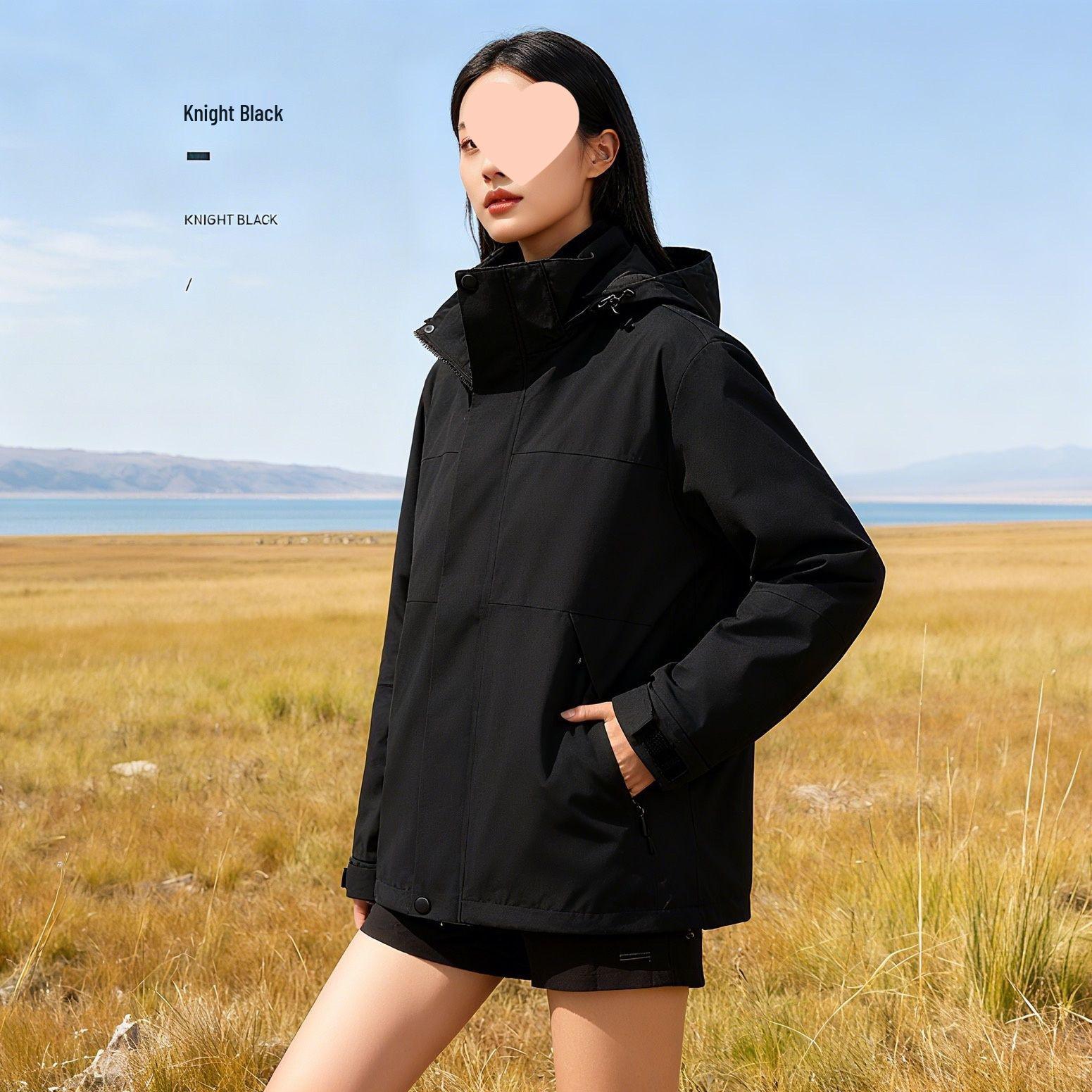 

V0Z Autumn/Winter 3-in-1 Windproof Waterproof Mountaineering Jacket with Detachable Liner: Buy One, Get One Free XL [68-75kg]