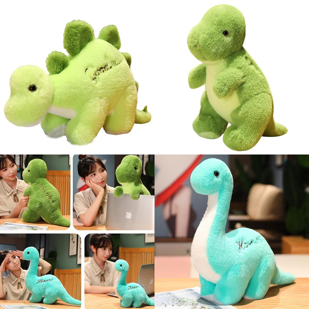 Jurassic Dinosaur Park Plush Toy Green Stegosaurus Triangular Dragon Tyrannosaurus Rex Cartoon Stuffed Animal