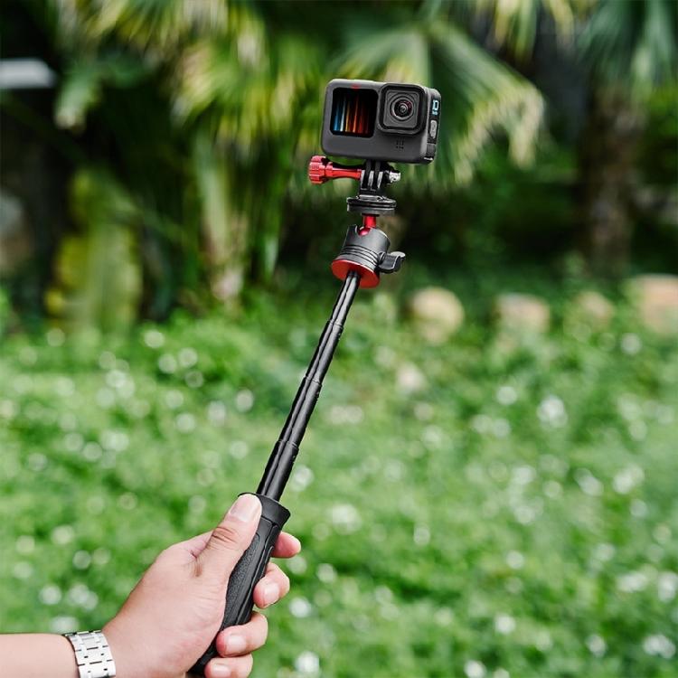 1 Set Rotatable Vlog Tripod 360 Degree Rotating Ballhead with Phone Mount Clamp for Travel Photography