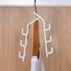 4pcs - Space saving 3-hook hangers with connecting hooks - Multi functional and stackable wardrobe organizer