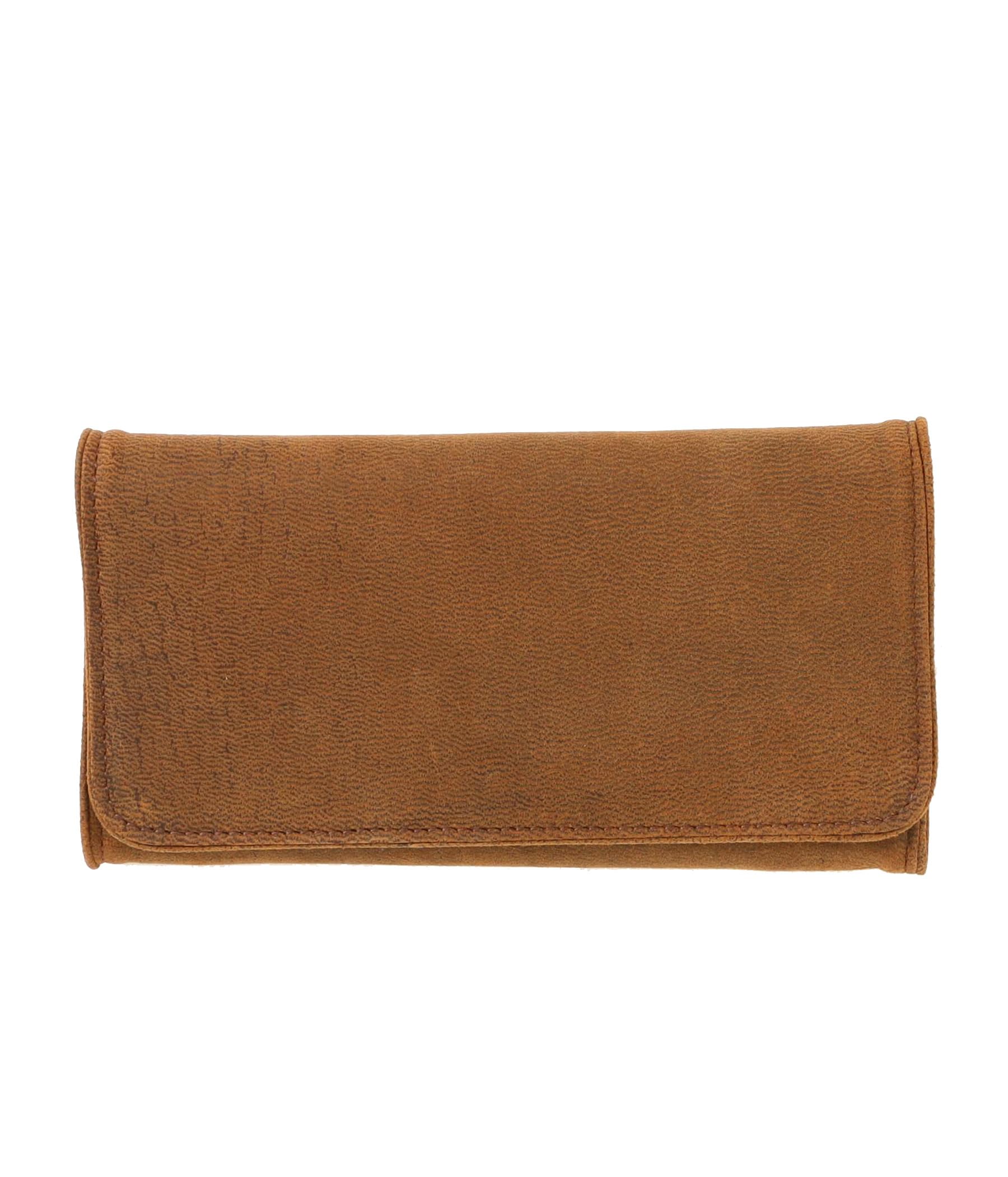 

AW Men s Slim Long Wallet, Genuine Leather, Large Capacity, Brown, AP-018