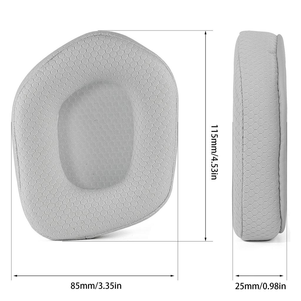 Washable Fabric Football Net Ear Cushions for G533 G335 Headsets Nonslip Design Breathable Earmuffs Replacement