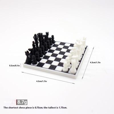 NEW 1Set International Chess Model For Children Miniature Chessboard Life Scene Home Decoration 1: 12 Dollhouse Mini Simulation