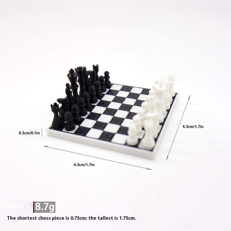 1 Satz 1: 12 Puppenhaus Mini Simulation Internationales Schach Modell Für Kinder Miniatur Schachbrett Lebensszene Dekoration