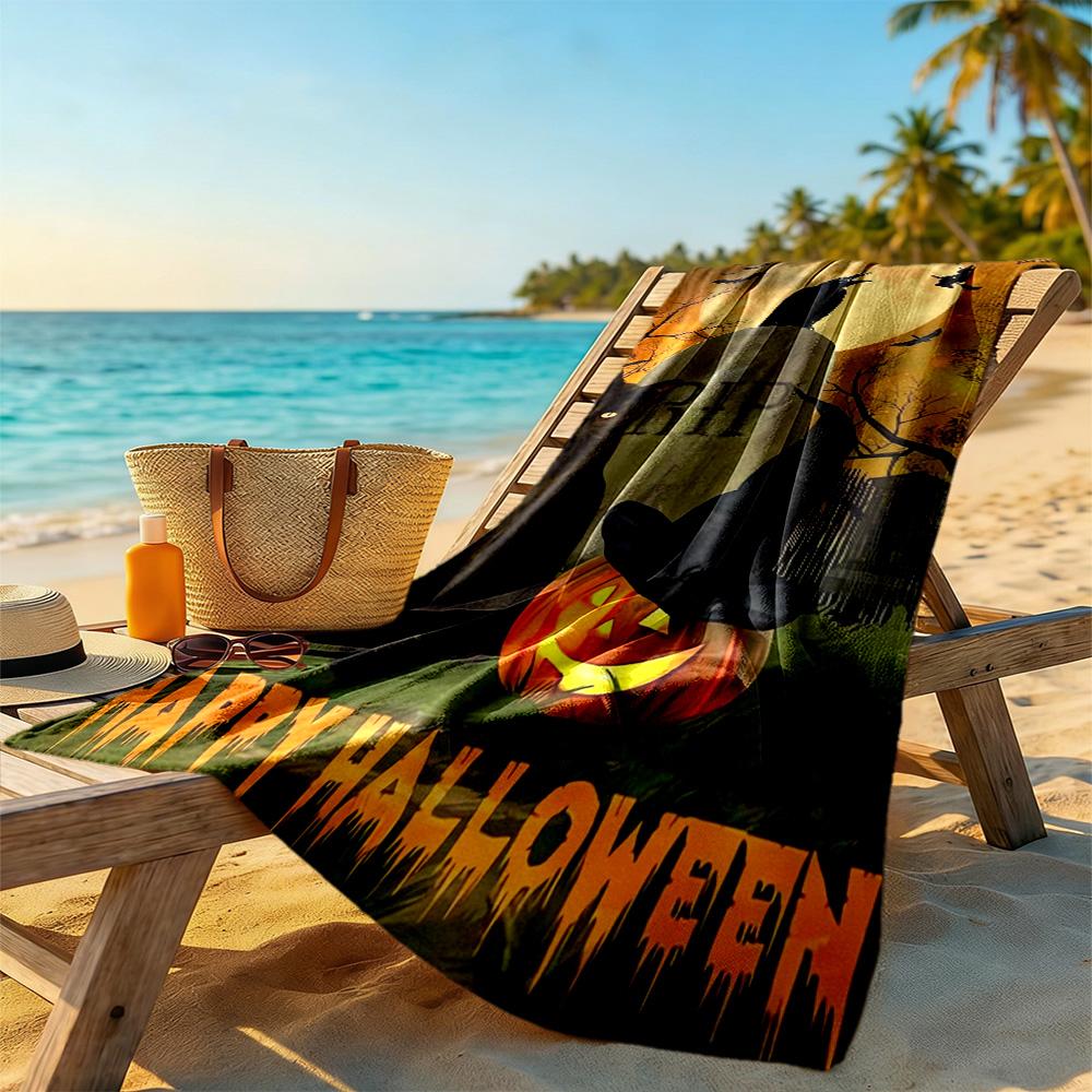 Halloween Strandtuch Super Weich Mikrofaser Schnelltrocknend Bequem Leicht