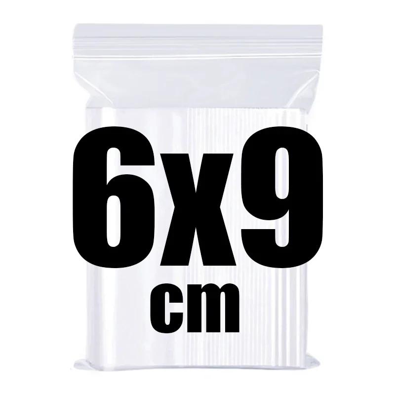 300/100x Transparent Self-sealing Bags Thickened Zipper Storage Bag for Small Jewelry Food Packing Sealing Bag Pouches Organizer