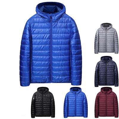 Men's Winter Large Size Cotton-padded Jacket  Hooded Wear Loose Light Men's Cotton-padded Jacket Coat