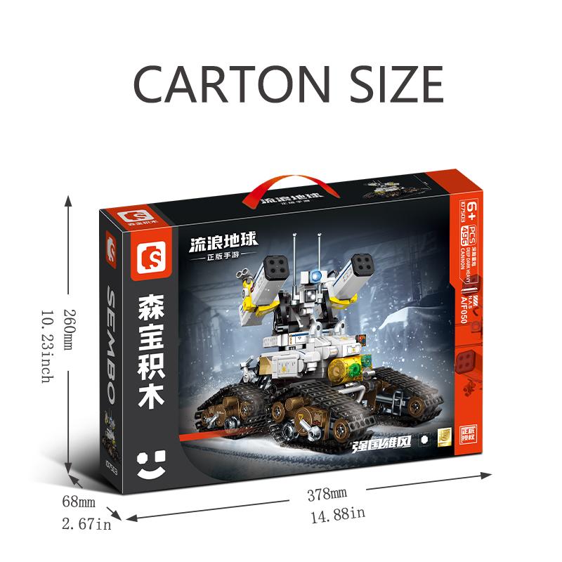 Non-Toxic Sembo Block The Wandering Earth Series Building Block Military Series Barracks Vehicle Model Bricks Ornaments Toys Children Gifts
