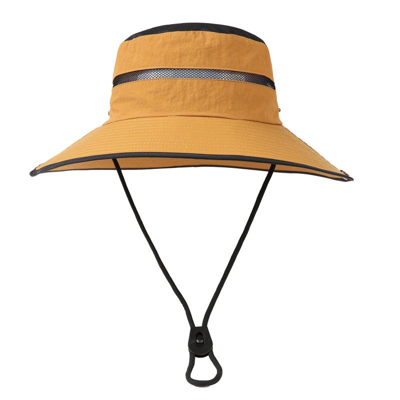 Spring And Summer Mountaineering Big Eaves Sun Hat Men'S Outdoor Sun Protection Fisherman Quick-Drying Fishing Hat Western Cowboy Hat Women'S Tide