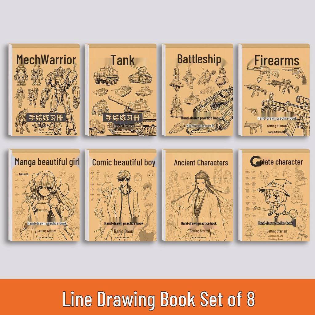 Cartoon Beginner's Anime Character Tracing Book: Children’s Ancient Style Beautiful Girl Line Art Drawing