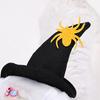 Halloween Ghost Dog Outfit Pumpkin White Ghost Costume Pet Cosplay Attire with Witch Hat for Trick or Treat Costume Party Photoshoot