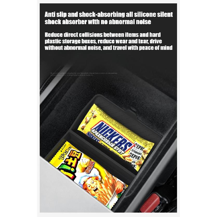 Armrest Box Storage Box for Tesla Model Y Standard RWD 2026 Center Armrest Box Bottom Storage Box Organizer Tray Car Accessories