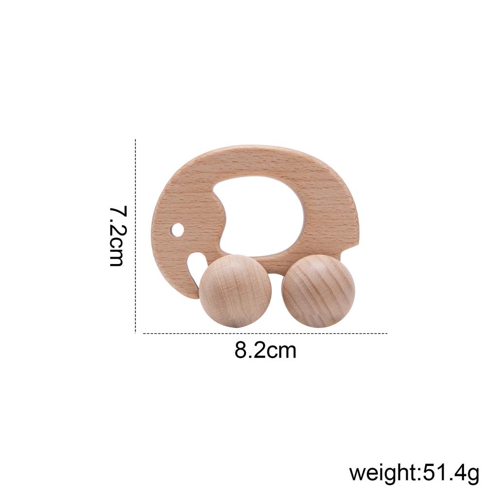 Walnut Wood Mini Colorful Car, Children Early Education Educational Wooden Building Block Toy, Infant Toddler Push Cart