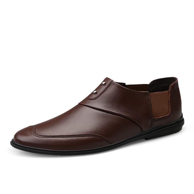 

Модная Роскошная Формальная Обувь из Натуральной Кожи Мужские Оксфорды Новое Поступление Мужские Лоферы Мокасины Слипоны Повседневная Деловая Обувь 37 коричневый