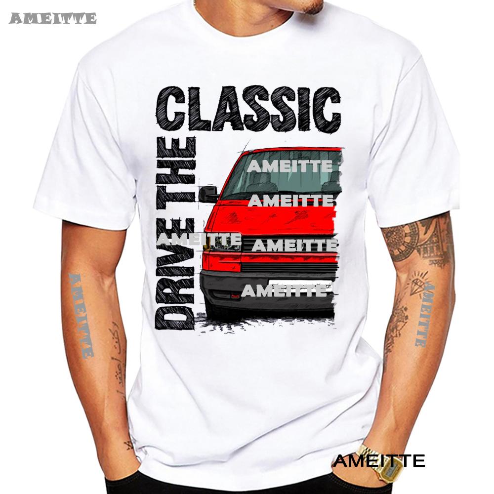 Sommer Herren Kurzarm Fahren Der Klassische Transporter T4 Spätmodell T-Shirt Sportwagen Cooler Junge