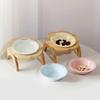 Ceramic Elevated Cat Bowl Anti-Spill Raised Cat Food Bowl Flower Shaped Pet Bowl  Neck Protection