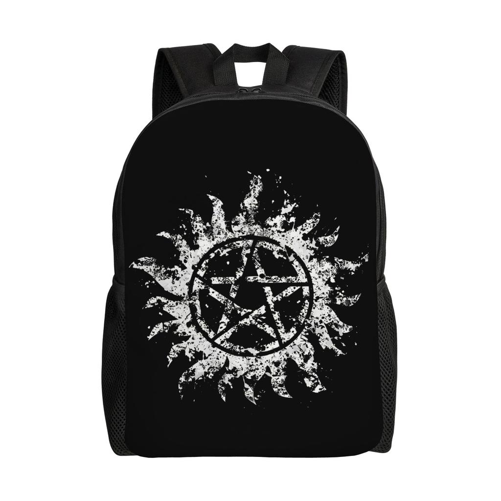 Carry On My Wayward Son Backpack Cool High School Business Daypack Supernatural Movie Symbols College Shoulder Bag Outdoor