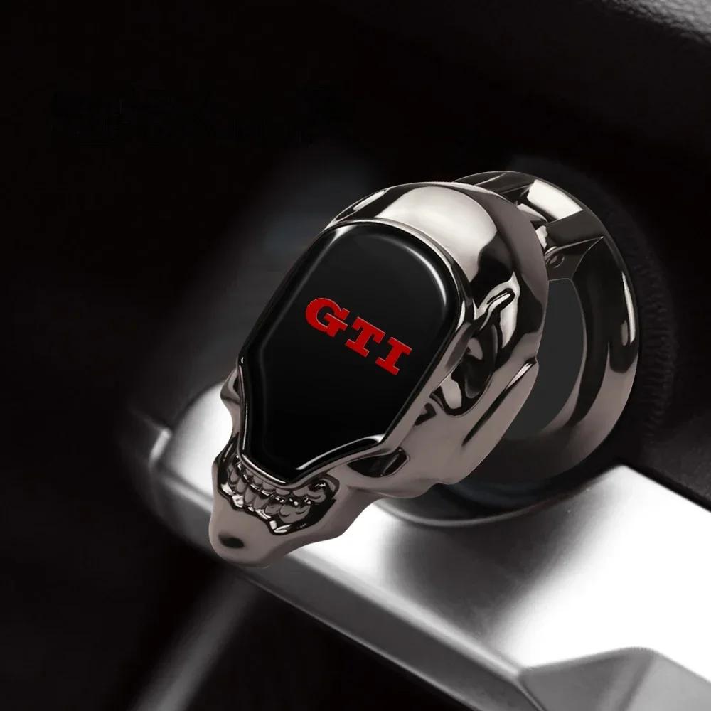 Car Engine One-key Start Button Cover Stop Switch Decoration For Volkswagen VW GTI R 5 Golf Polo Tiguan Blue Passat Jetta Lavida