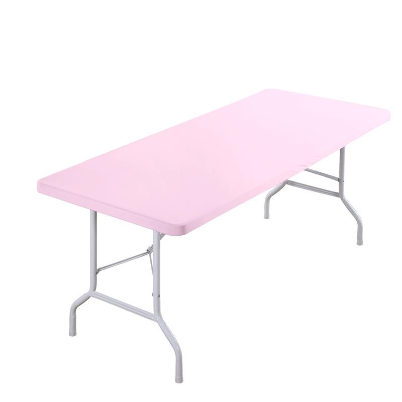 Rectangle Picnic Table Cloth, Elastic Fitted Tablecloths for 6 Foot Tables, Washable Polyester Table Cover for Picnic, Camping