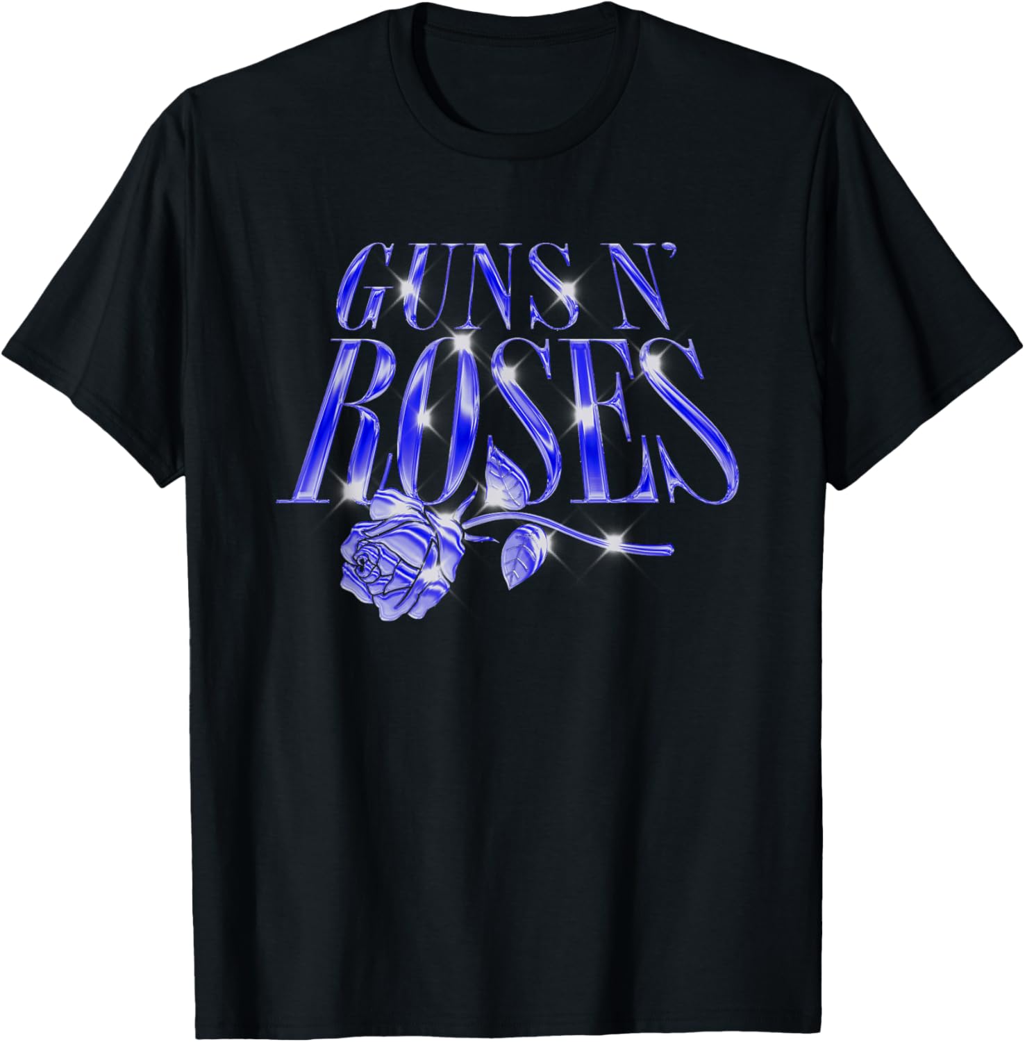 Official Guns N  Roses Chrome Logo T-Shirt S разноцветный
