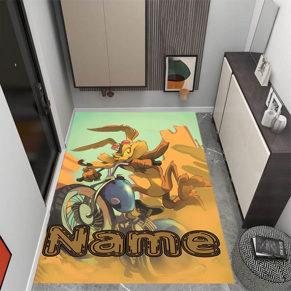 Looney Tweety Clouds Customize Your Name Area Rug Suitable for Game Room Outdoor Kitchen Balcony Anti-slip Rug Decorate Offices Wedding Party Gift