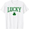 Lucky St Patrick's Day Green Clover Shamrock Unisex T-Shirt