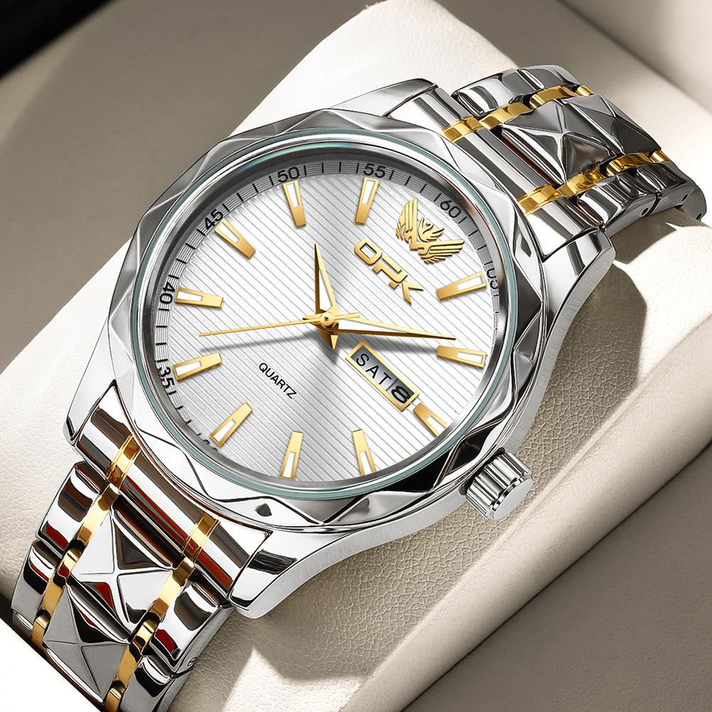 

OPK Brand Double Calendar Men s Watch Trend Quartz Watch
