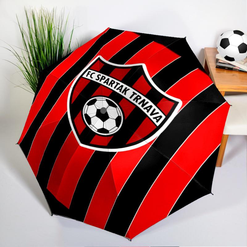 Star Soccer Emblem Printed Automatic Umbrella, 8-Frame for Travel, camping, Casual Umbrella, Essential Gift for for family and friends