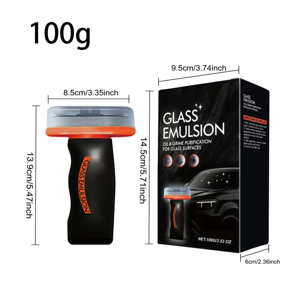 

Oil Film Remover for Car Window 100g Fingerprint Agent Glass Film Cleaning Brush for Fingerprint Window Rearview Mirror SUV