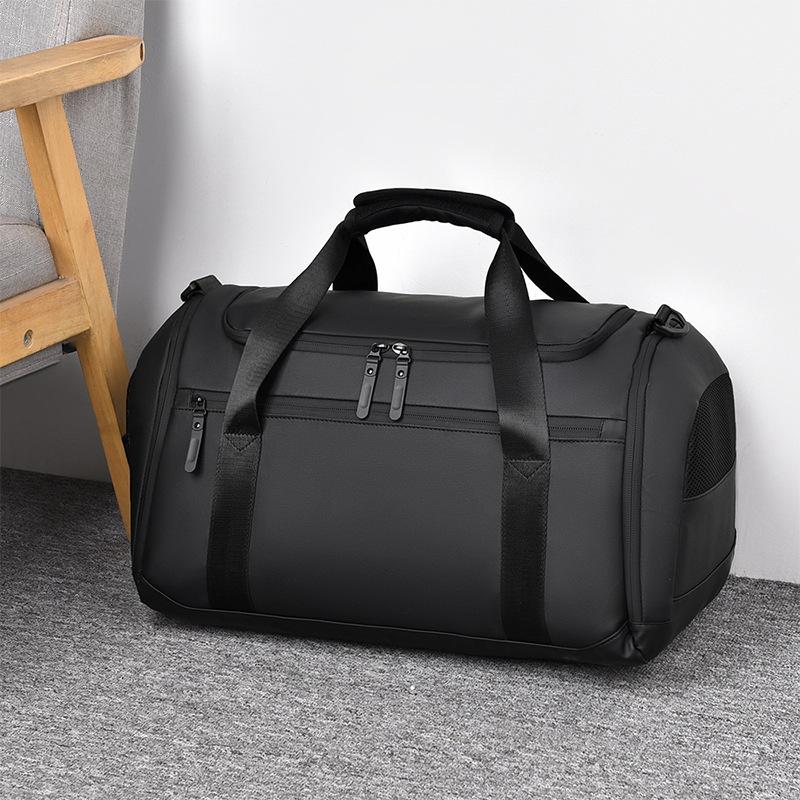 Travel Bag, Men's Trendy Casual Bag, Men's and Women's Dry and Wet Separated Shoe Compartment Handbag, Large-capacity Sports and Fitness Bag